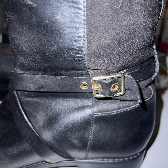 Cole Haan Dorian Stretch sz6 Leather riding boot adjustable calf ankle buckle ￼ - Picture 8 of 10